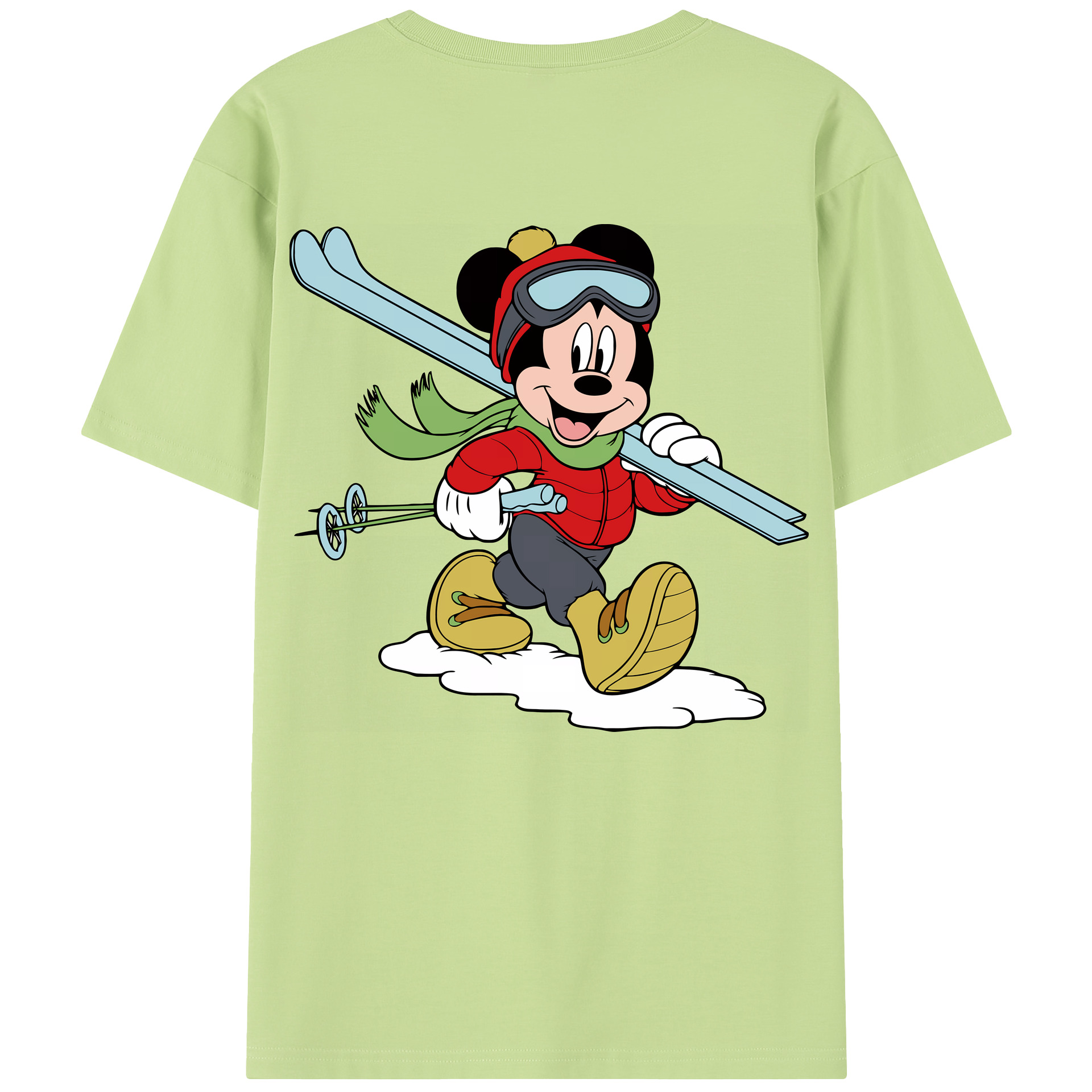 （画像用） ミッキーマウス Mickey Mouse 綿100％半袖Tシャツ（背面プリント）